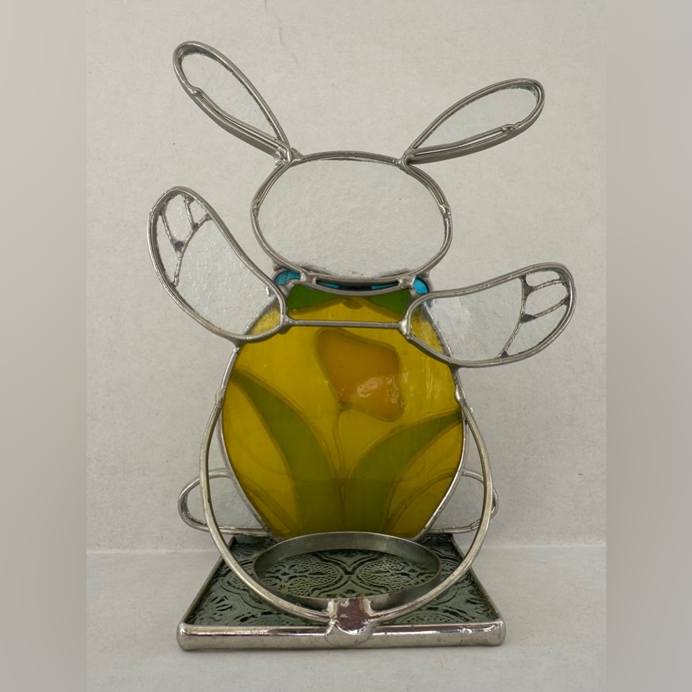 Stained Glass Bunny Tea Light Candle🐰 - Picture 5 of 11